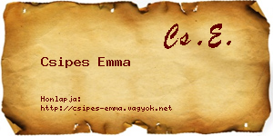 Csipes Emma névjegykártya